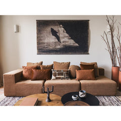 Coussin brodé "Cosmo" - Brown