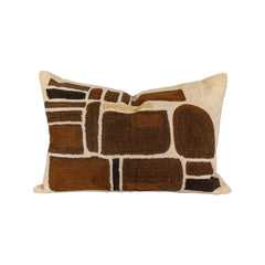 Coussin brodé "Cosmo" - Brown