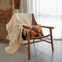 Coussin brodé "Cosmo" - Muscade