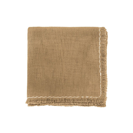 Nappe carrée coton flammé "Matrijana1" - Granola