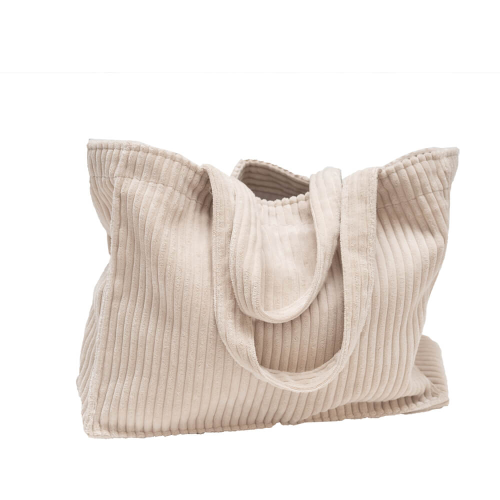 Grand cabas "Volt" velours - Ivory