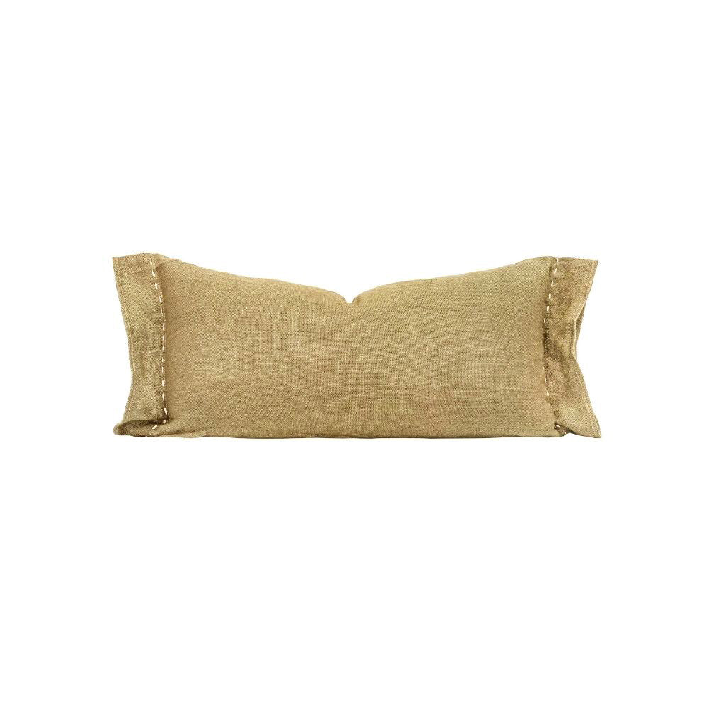 Coussin "Comics" lin brodé - Honey