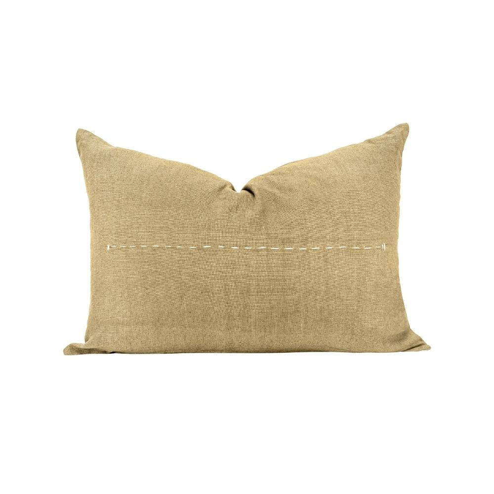 Coussin "Copper" lin brodé - Honey