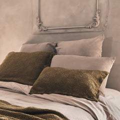 Coussin "Fado" coton alvéolé - Bronze