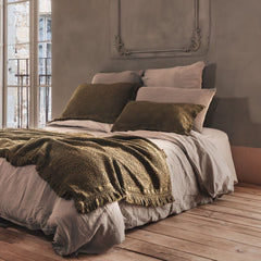 Coussin "Fado" coton alvéolé - Bronze