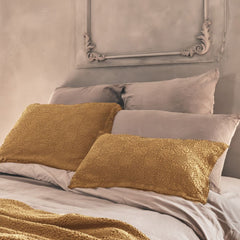 Coussin "Fado" coton alvéolé - Butternut