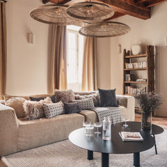 Coussin en laine jacquard "Fever"