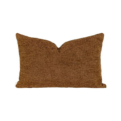 Coussin tweed & velours bi-face "Milton" - Cannelle