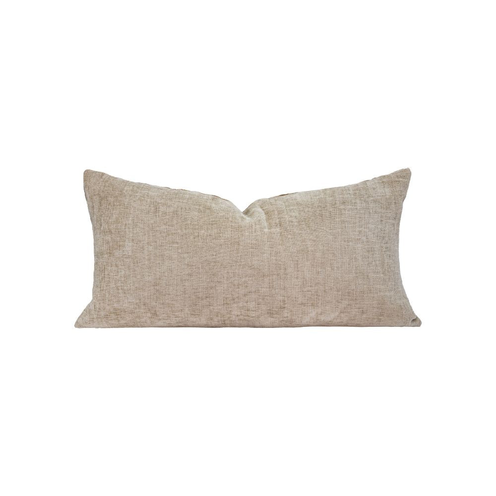 Coussin lin & velours "Zia Rimbaud"