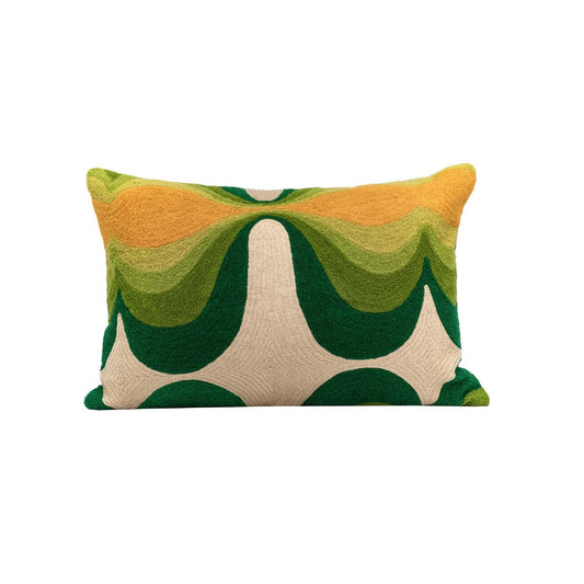 Coussin brodé "Cosmo" - Cardamome