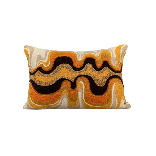Coussin brodé "Cosmo" - Curcuma
