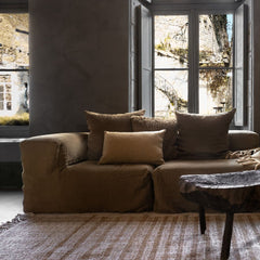 Coussin en laine chiné "Clovis" - Miel chiné