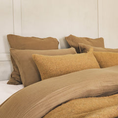 Coussin en laine chiné "Clovis" - Miel chiné