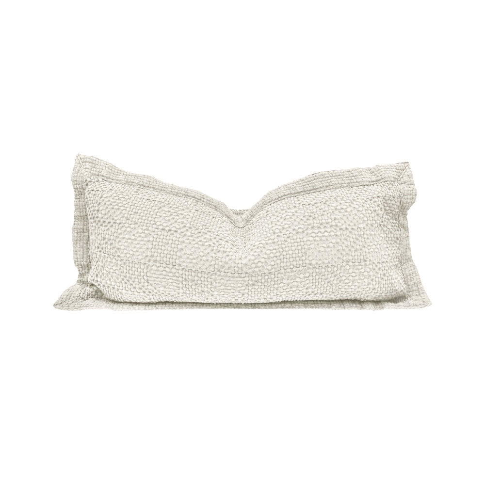 Coussin "Fado" coton alvéolé - Plume