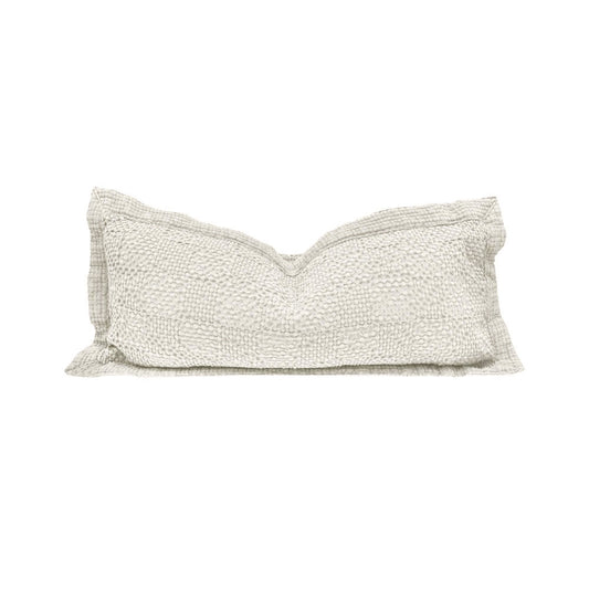 Coussin "Fado" coton alvéolé - Plume