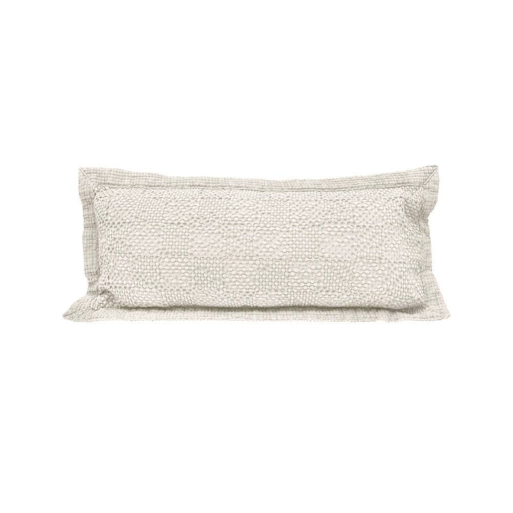 Coussin "Fado" coton alvéolé - Plume