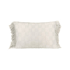 Coussin "Farmer" coton alvéolé - Plume