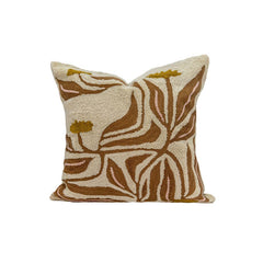 Coussin brodé "Taari" - Beige