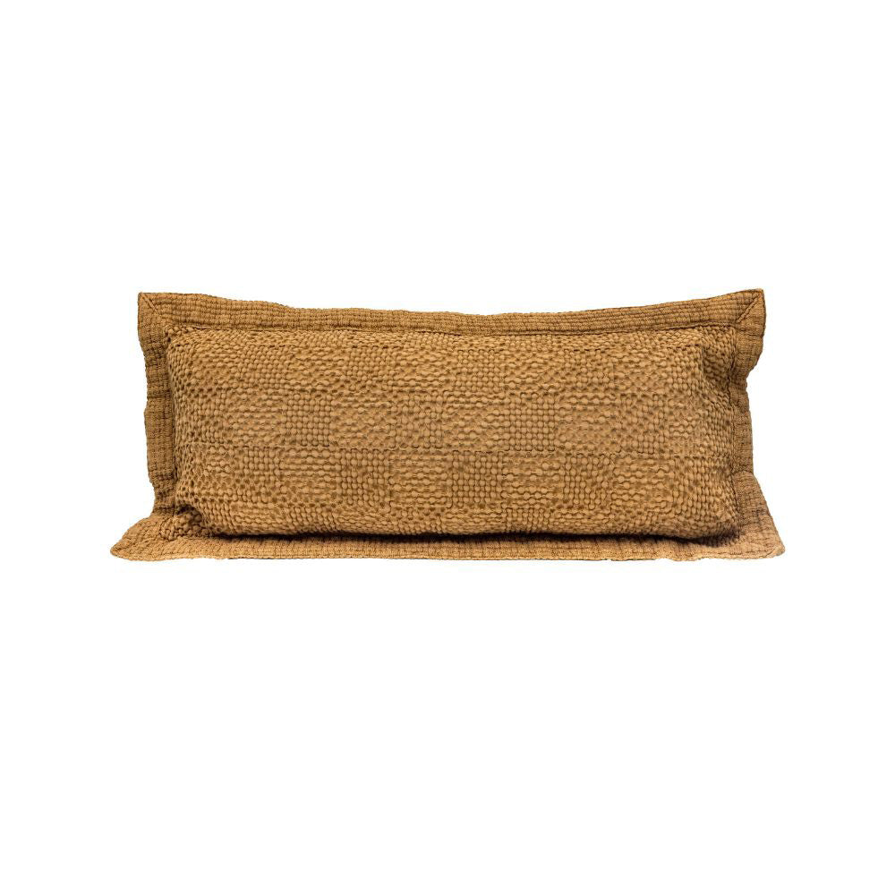 Coussin "Fado" coton alvéolé - Butternut
