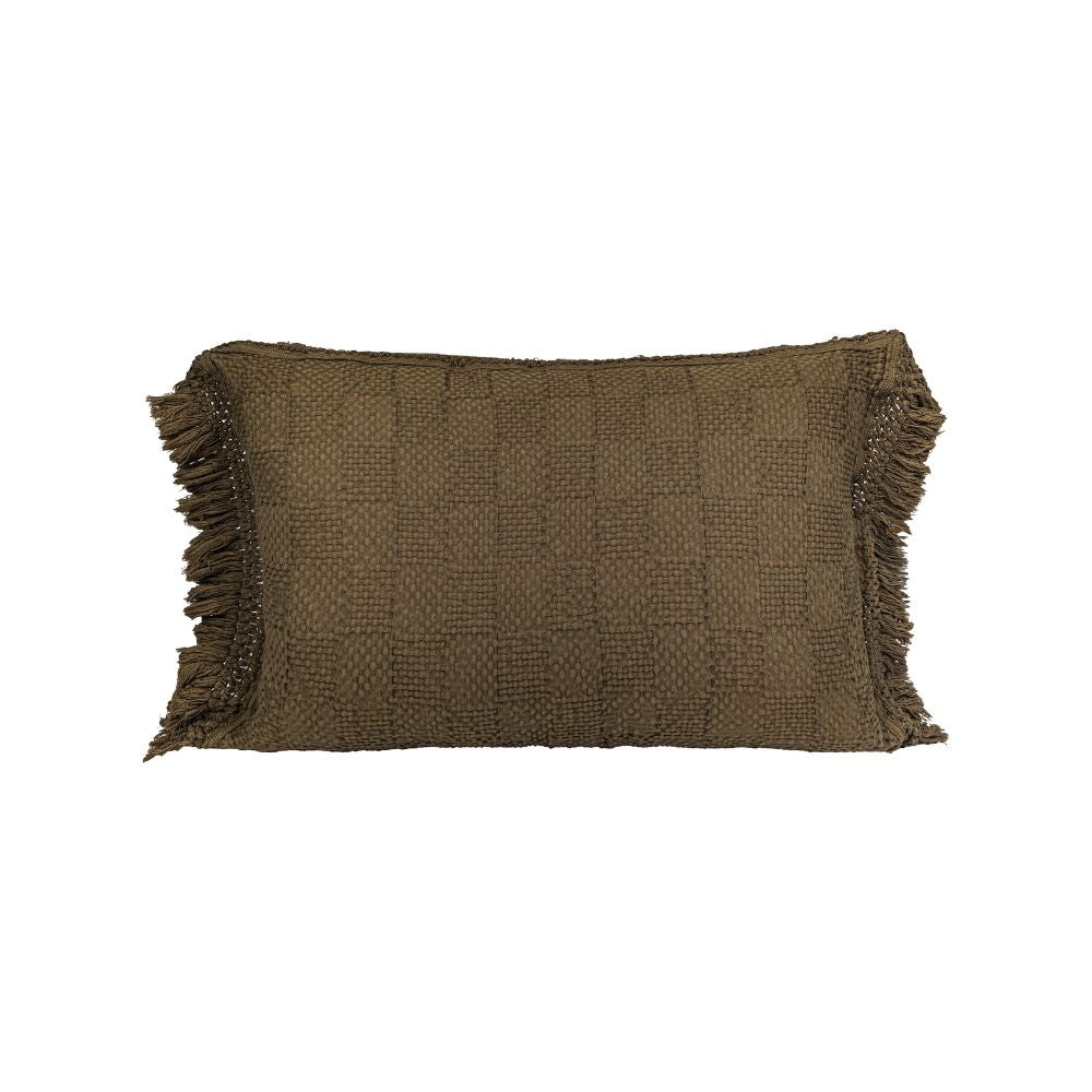 Coussin "Farmer" coton alvéolé - Bronze