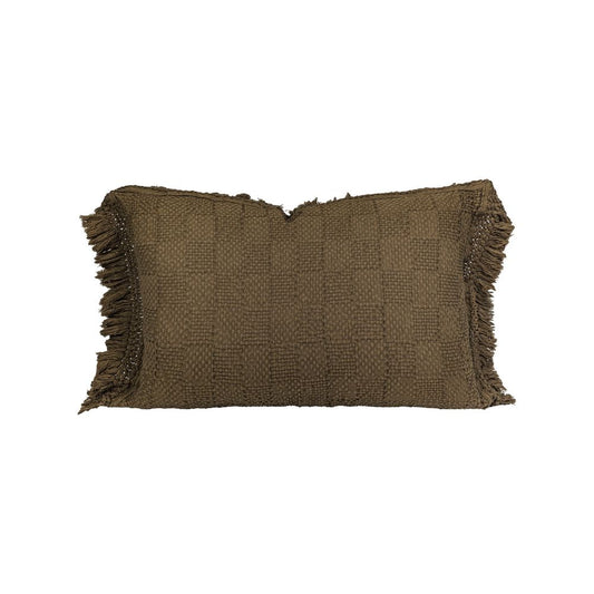 Coussin "Farmer" coton alvéolé - Bronze