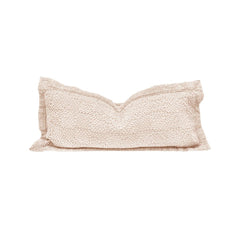 Coussin "Fado" coton alvéolé - Nude