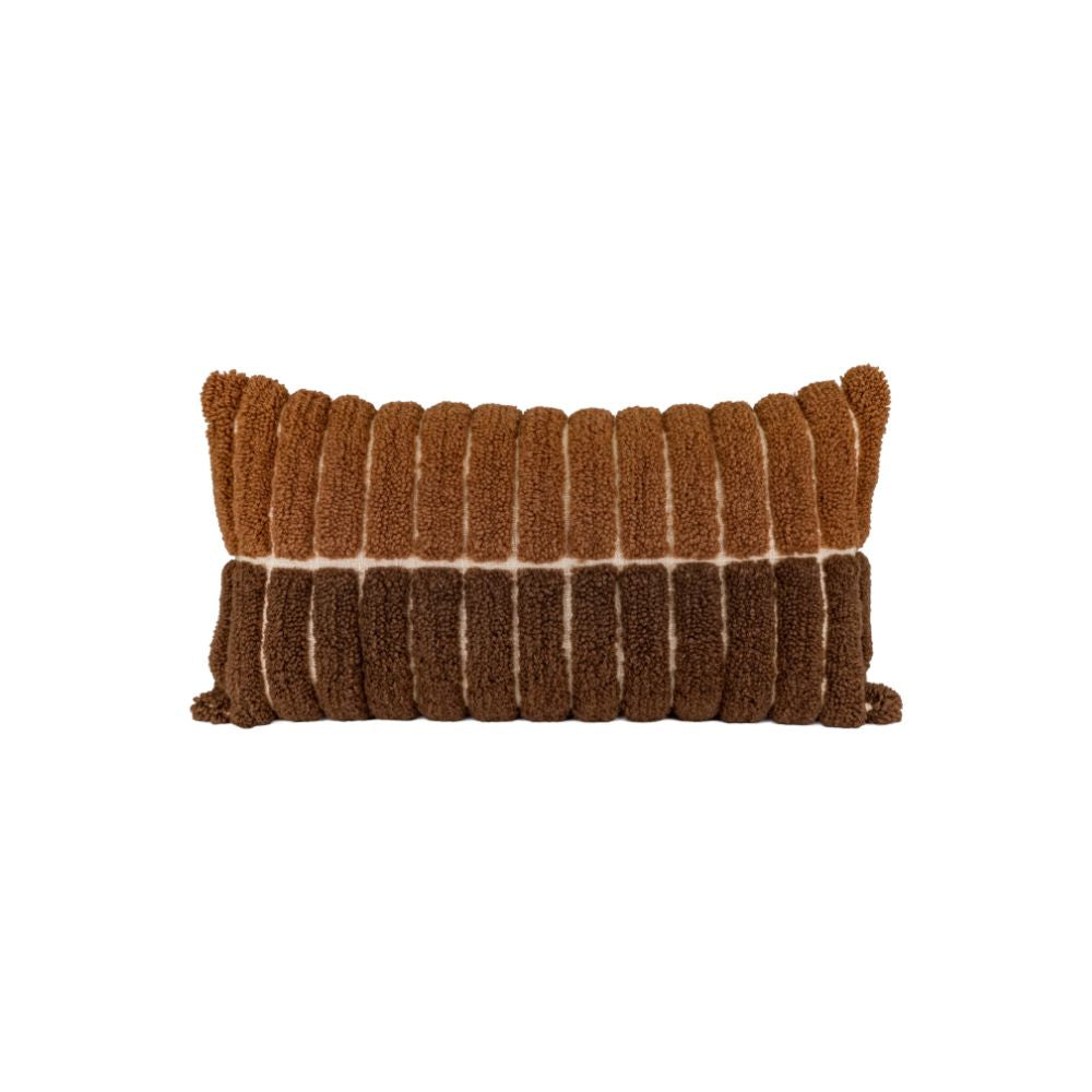 Coussin tufté "Tokyo"- Brownie