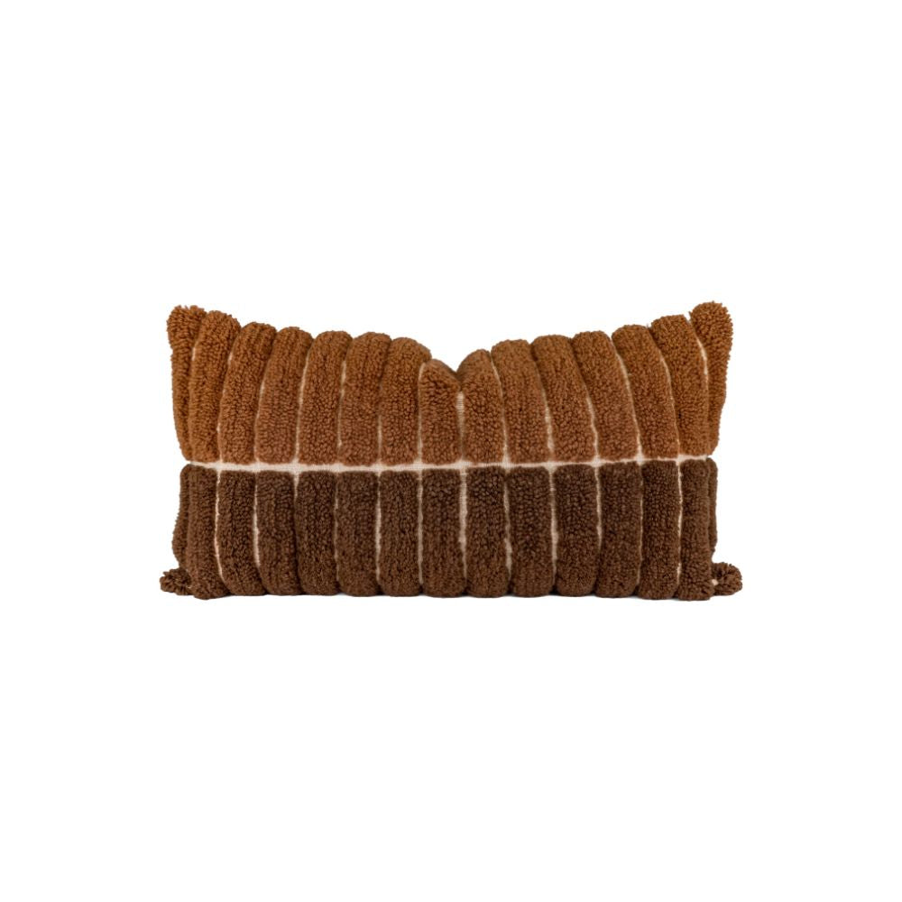 Coussin tufté "Tokyo"- Brownie