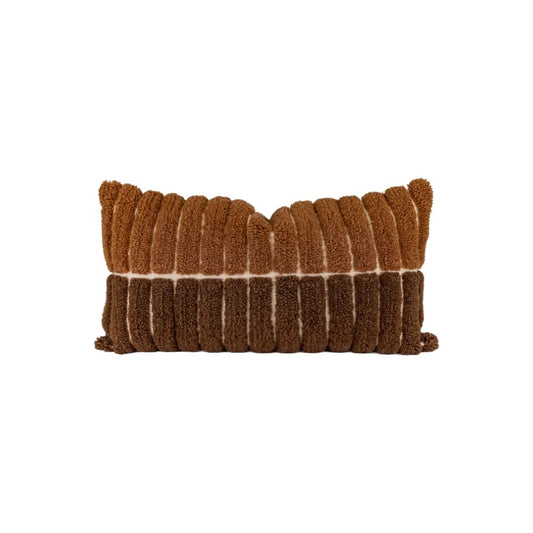 Coussin tufté "Tokyo"- Brownie