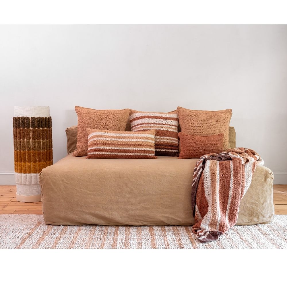 Coussin "Tribu Cusco" crocheté main