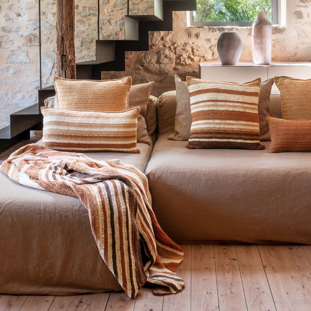 Coussin "Tribu Cusco" crocheté main