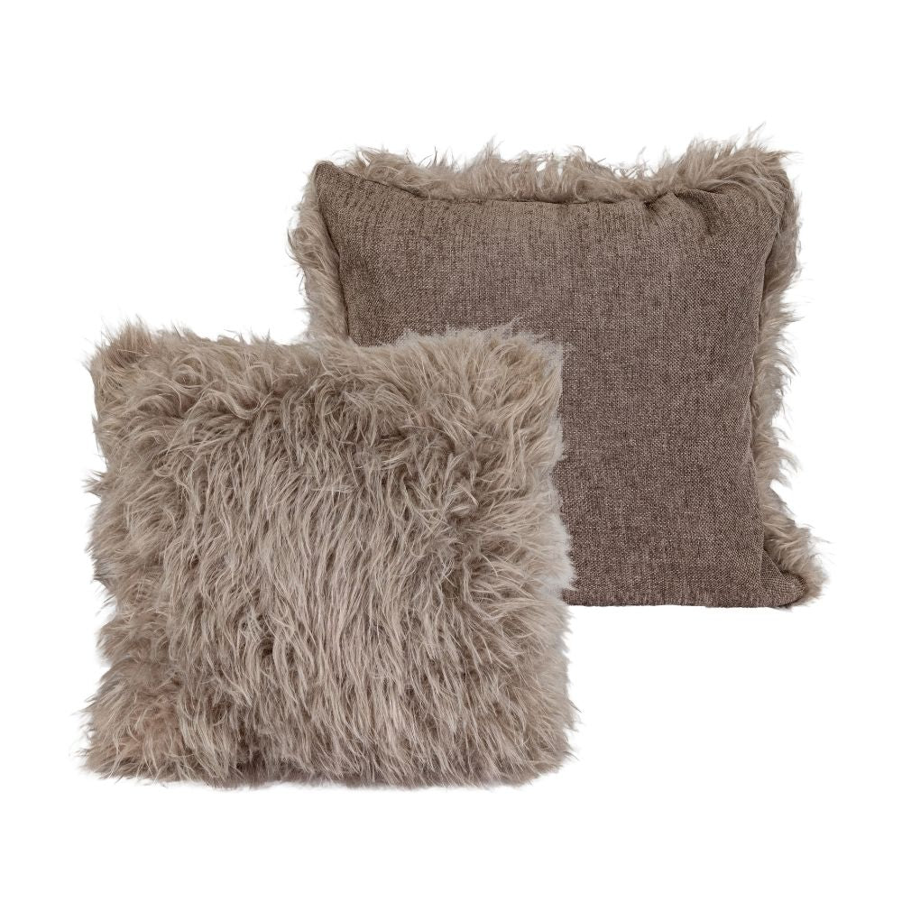 Coussin fourrure "Faro" - Sand
