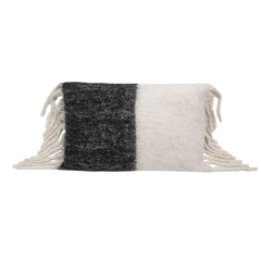 Coussin "Van Snow" laine - Noir