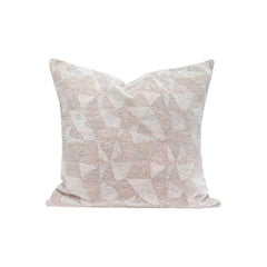 Coussin velours chenille bi-face "Zack" - Poudre/Amande