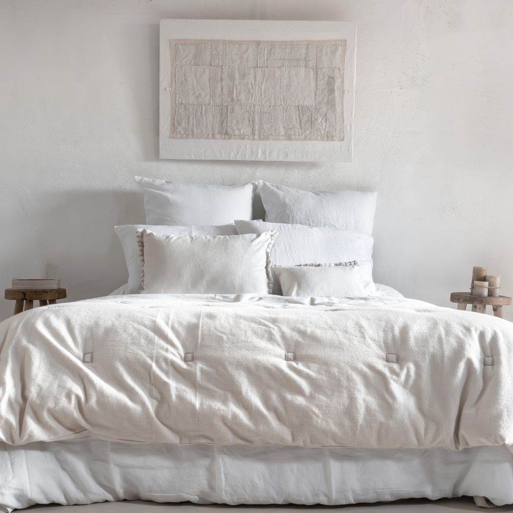 Coussin coton & lin "Iceberg" - Swan