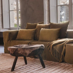 Coussin en laine chiné "Clovis" - Miel chiné