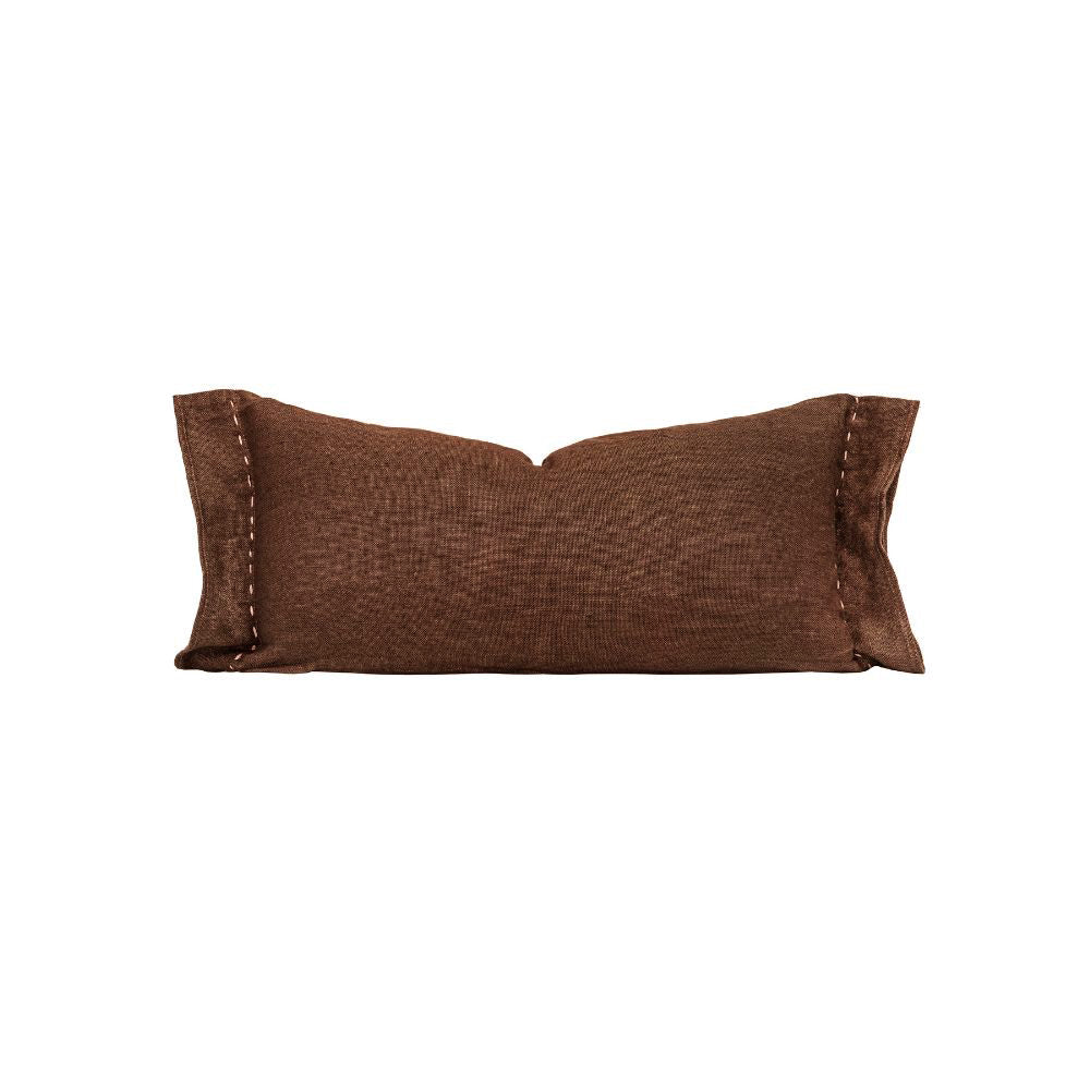 Coussin "Comics" lin brodé - Bison