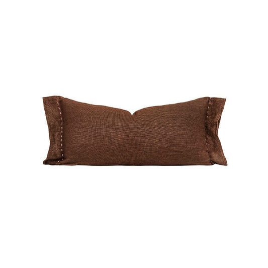 Coussin "Comics" lin brodé - Bison