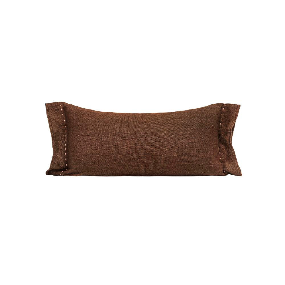 Coussin "Comics" lin brodé - Bison