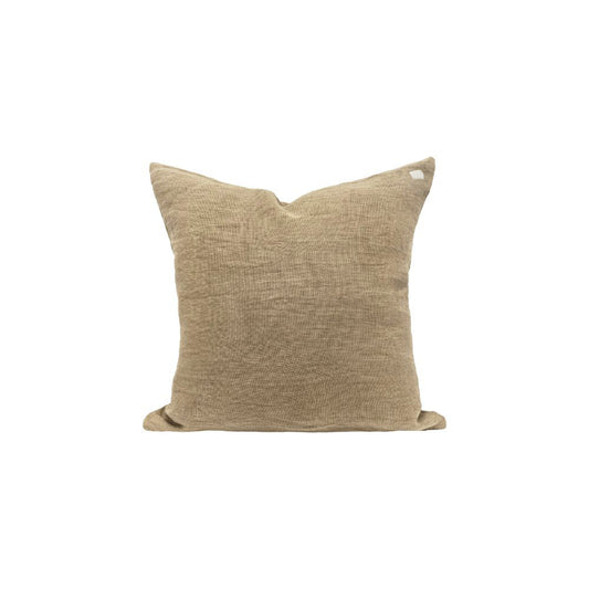 Coussin "Cross" lin - Sable