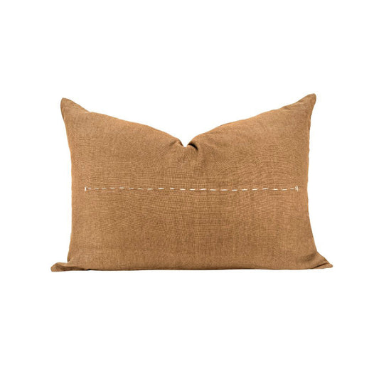 Coussin "Copper" lin brodé - Alezan