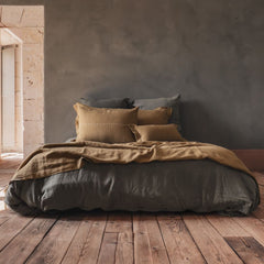 Coussin "Crush" lin brodé - Alezan