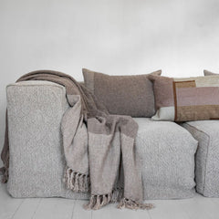 Coussin en laine & coton "Paolina" - Marmotte