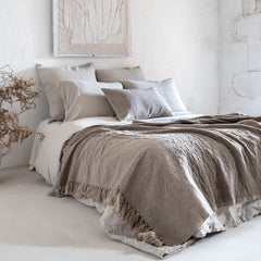 Coussin en laine & coton "Paolina" - Marmotte