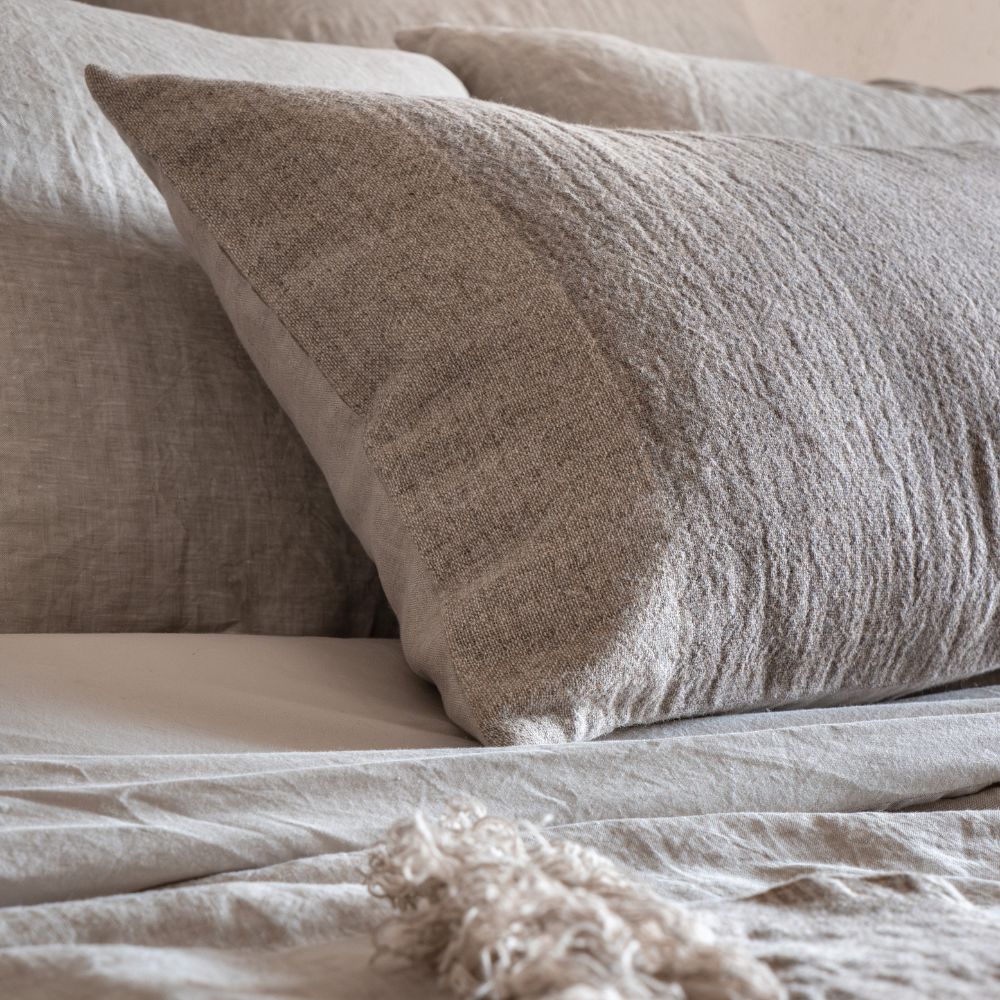 Coussin en laine & coton "Paolina" - Marmotte