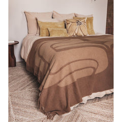 Coussin brodé "Taari" - Yellow