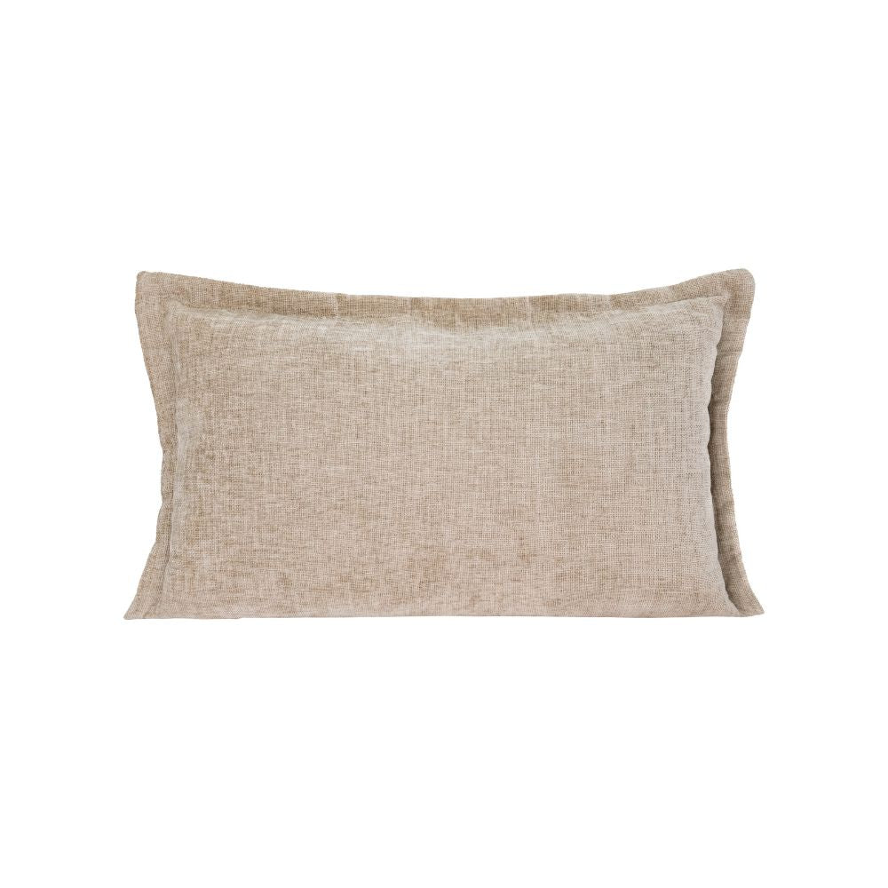 Coussin velours chenille "Zorro" - Amande