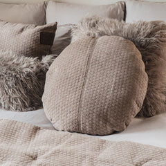 Coussin rond "Vison" "- Stone