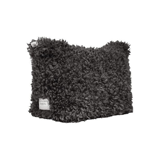 Grande trousse "Zuza" fourrure - Dark Grey