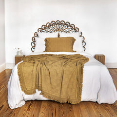 Coussin "Farmer" coton alvéolé - Butternut
